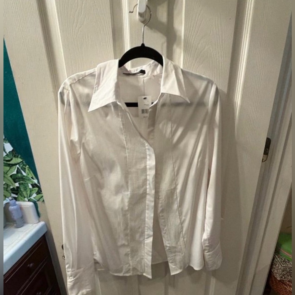 Tahari White Men's Long-Sleeve Dress Shirt